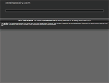 Tablet Screenshot of crestwoodrv.com
